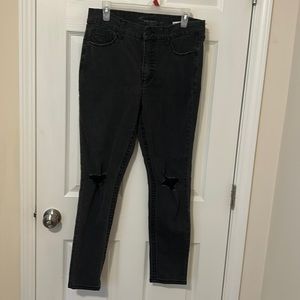 Seven black distressed jeans